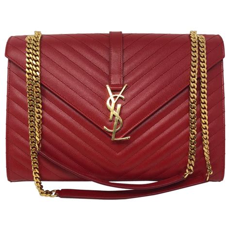 ysl red bag price|ysl red bag gold chain.